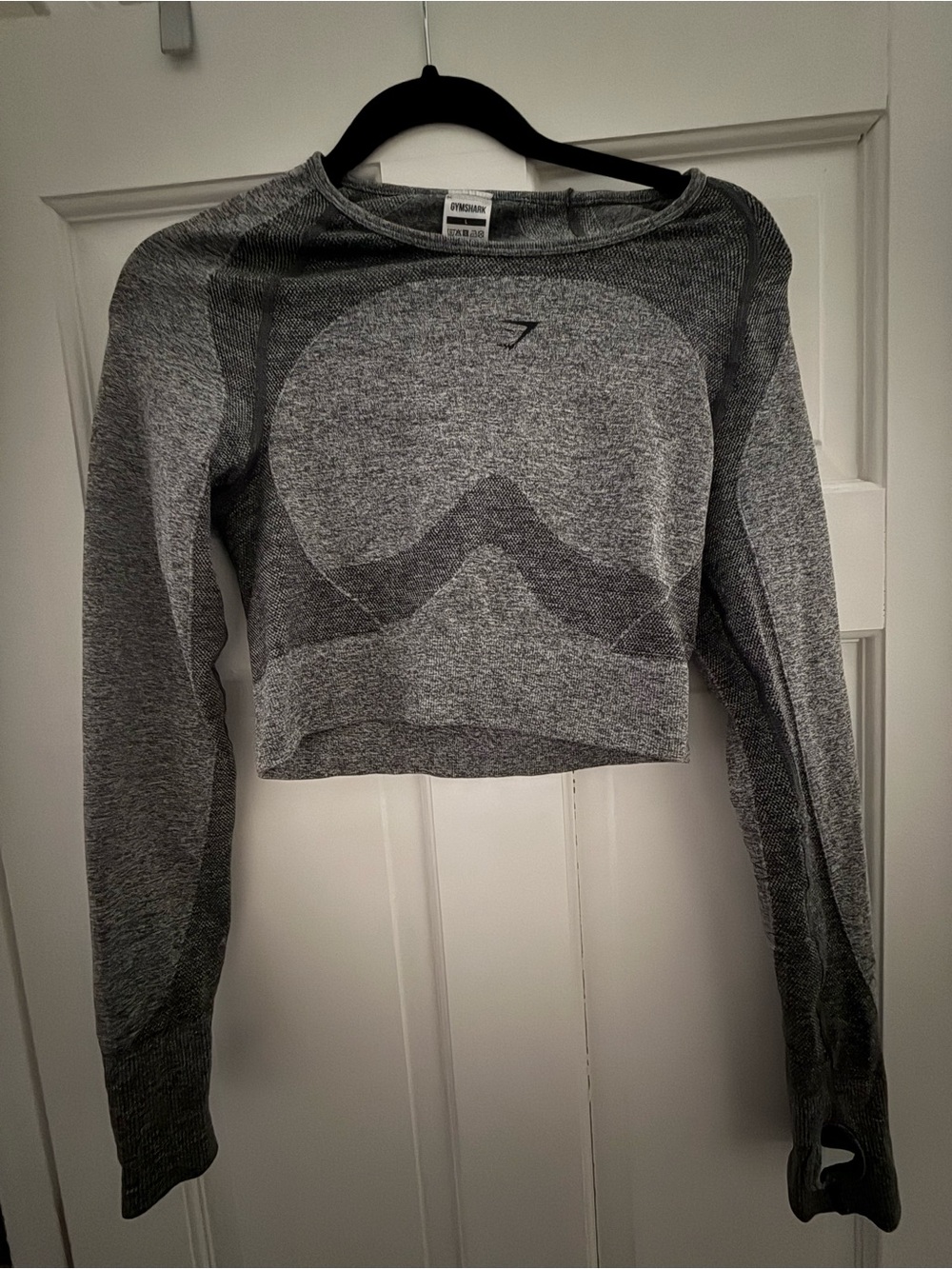 Gymshark Grey Seamless Long Sleeve Crop Top